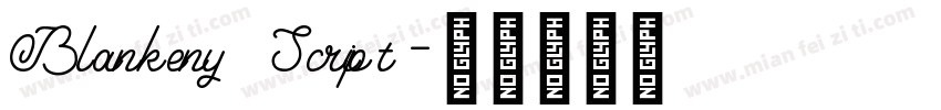 Blankeny Script字体转换